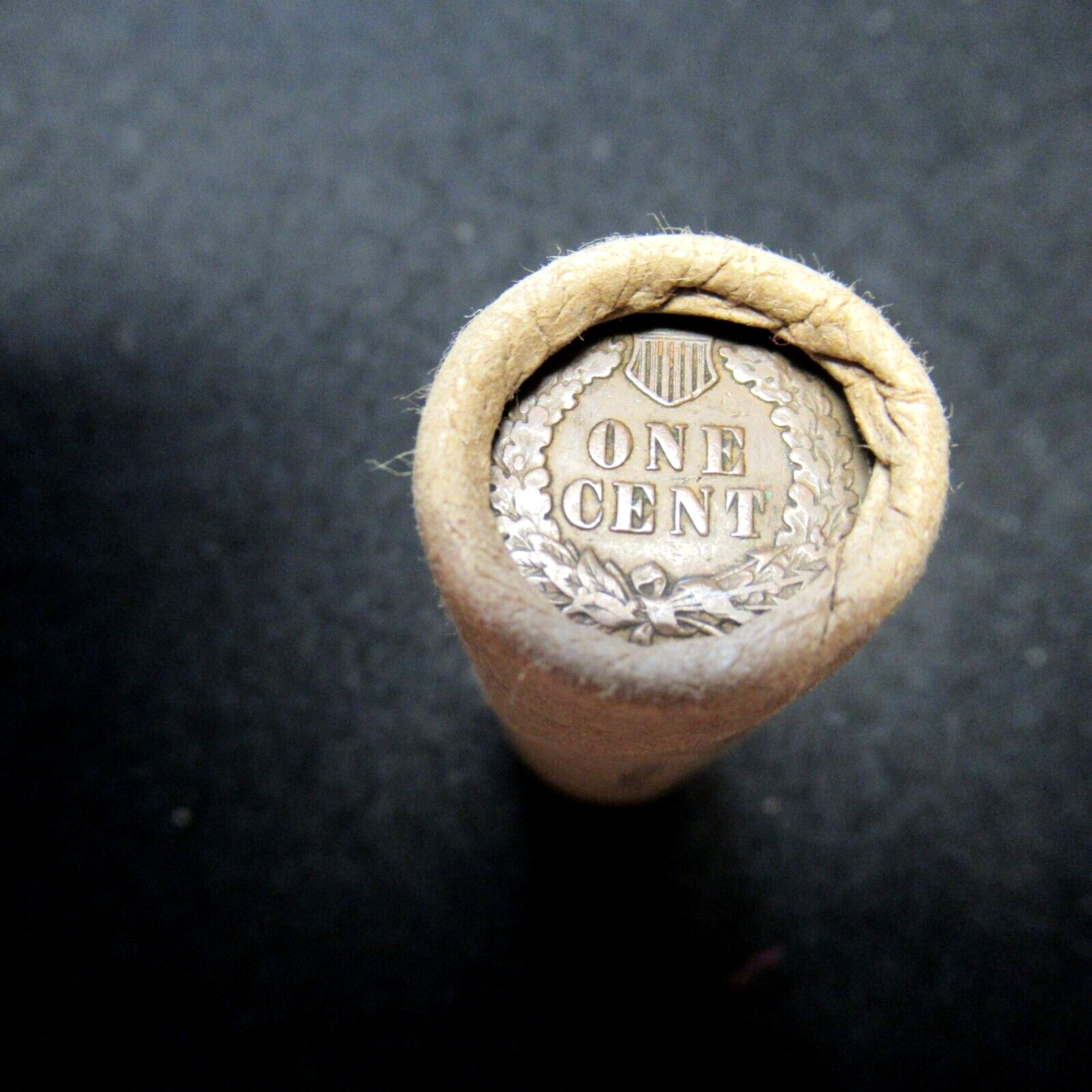 VINTAGE INDIAN HEAD CENT PENNY/LOT ROLL OF 50 COINS FROM BANK OF WYOMING  RCRL