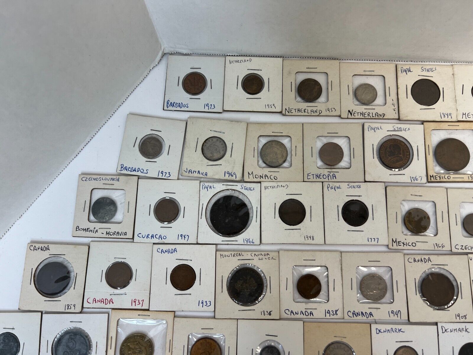 Large Lot of 202 World Coins 1800's 1900's France Italy Great Britain Hungry