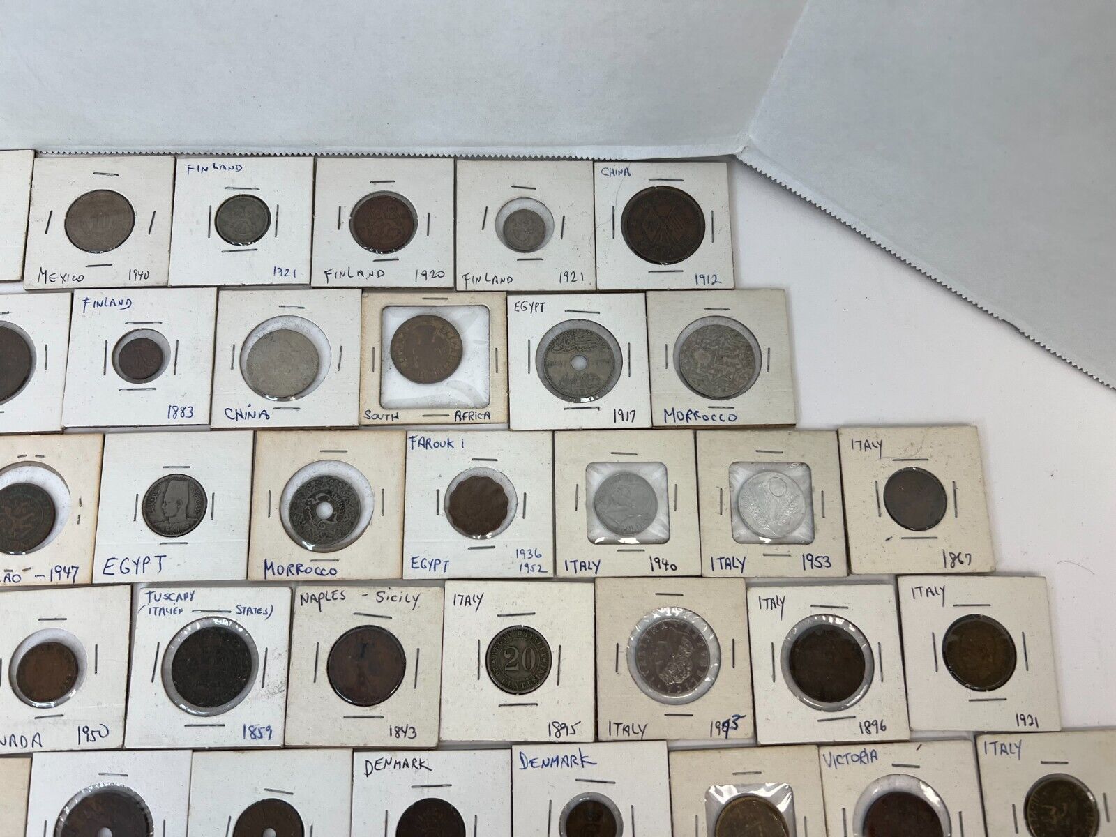 Large Lot of 202 World Coins 1800's 1900's France Italy Great Britain Hungry