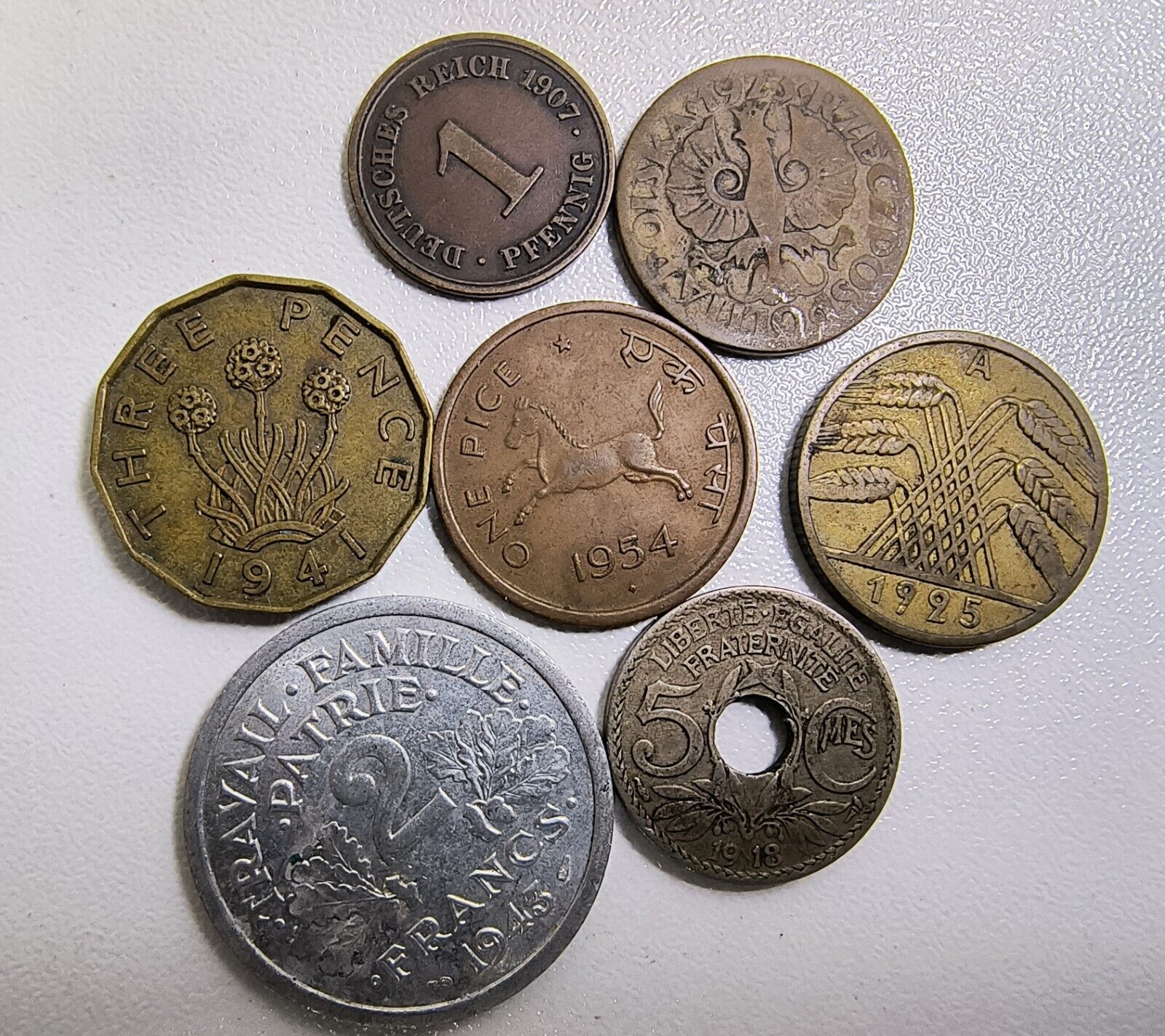 World Coins & Token Lot (38) Mixed Dates Countries 1800s-1900s U.S. Canada Asia