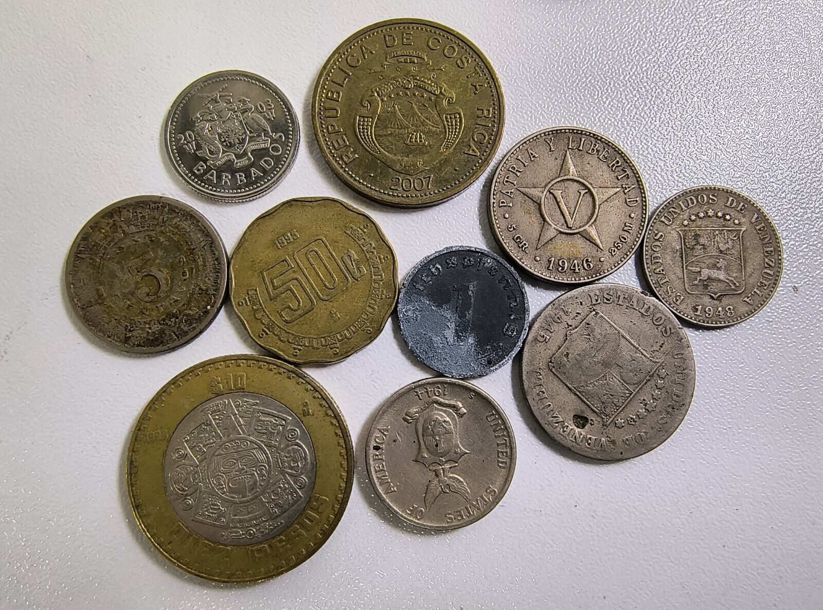 World Coins & Token Lot (38) Mixed Dates Countries 1800s-1900s U.S. Canada Asia