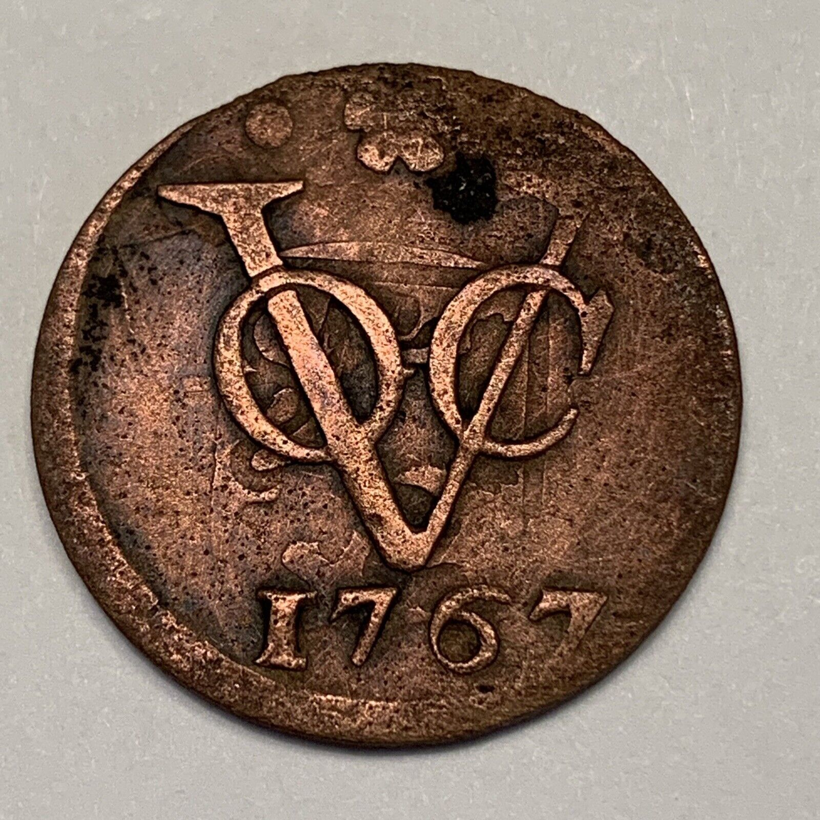 1700’s Coin - Netherlands East Indies Duit With Error