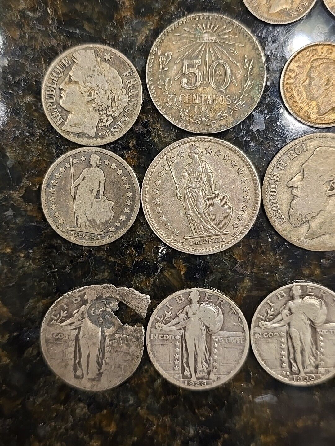 USA CANADA & WORLD 127 grams 30 Pieces SILVER LOT 1800's 1900's Foreign Coins