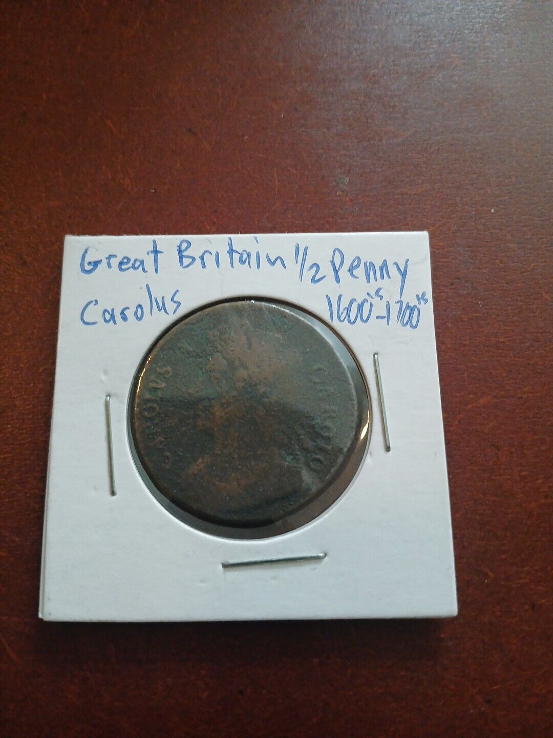 GREAT BRITAIN HALF PENNY CIRCULATED 1600's-1700's? FREE SHIPPING 