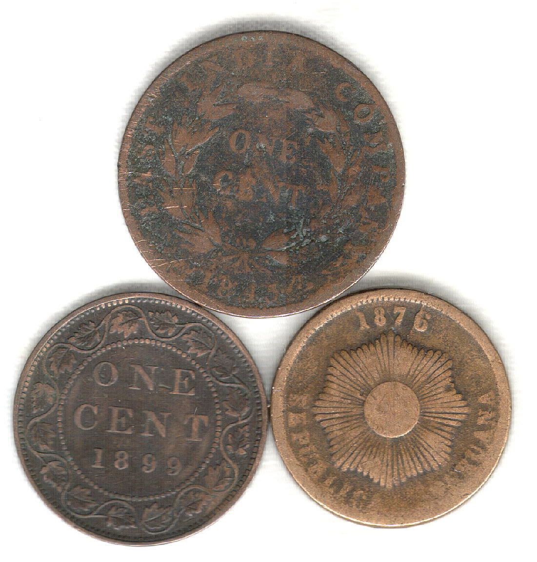 Ten Different Foreign Coins all Dated in the 1800's   Free Shipping 