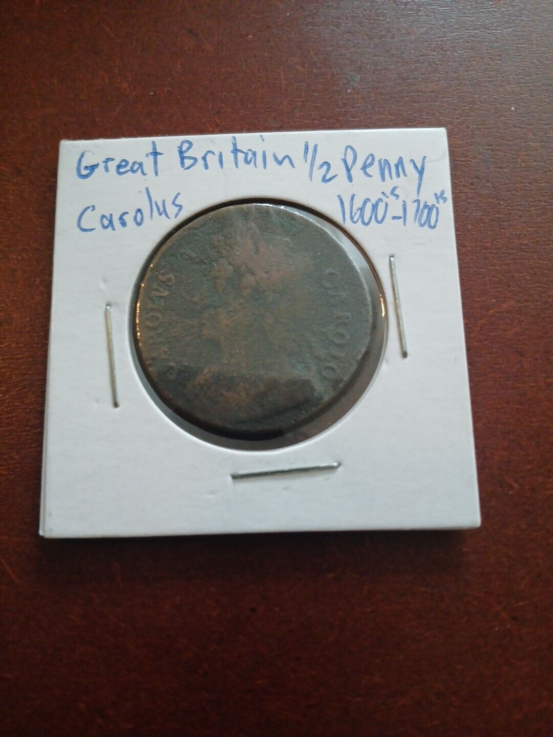 GREAT BRITAIN HALF PENNY CIRCULATED 1600's-1700's? FREE SHIPPING 