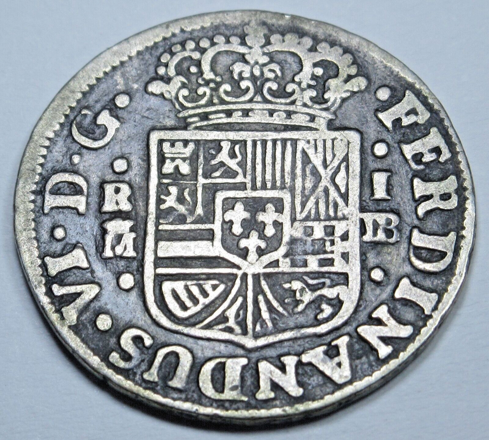 1758 Spanish Silver 1 Reales Genuine Antique 1700s Colonial Cross Pirate Coin