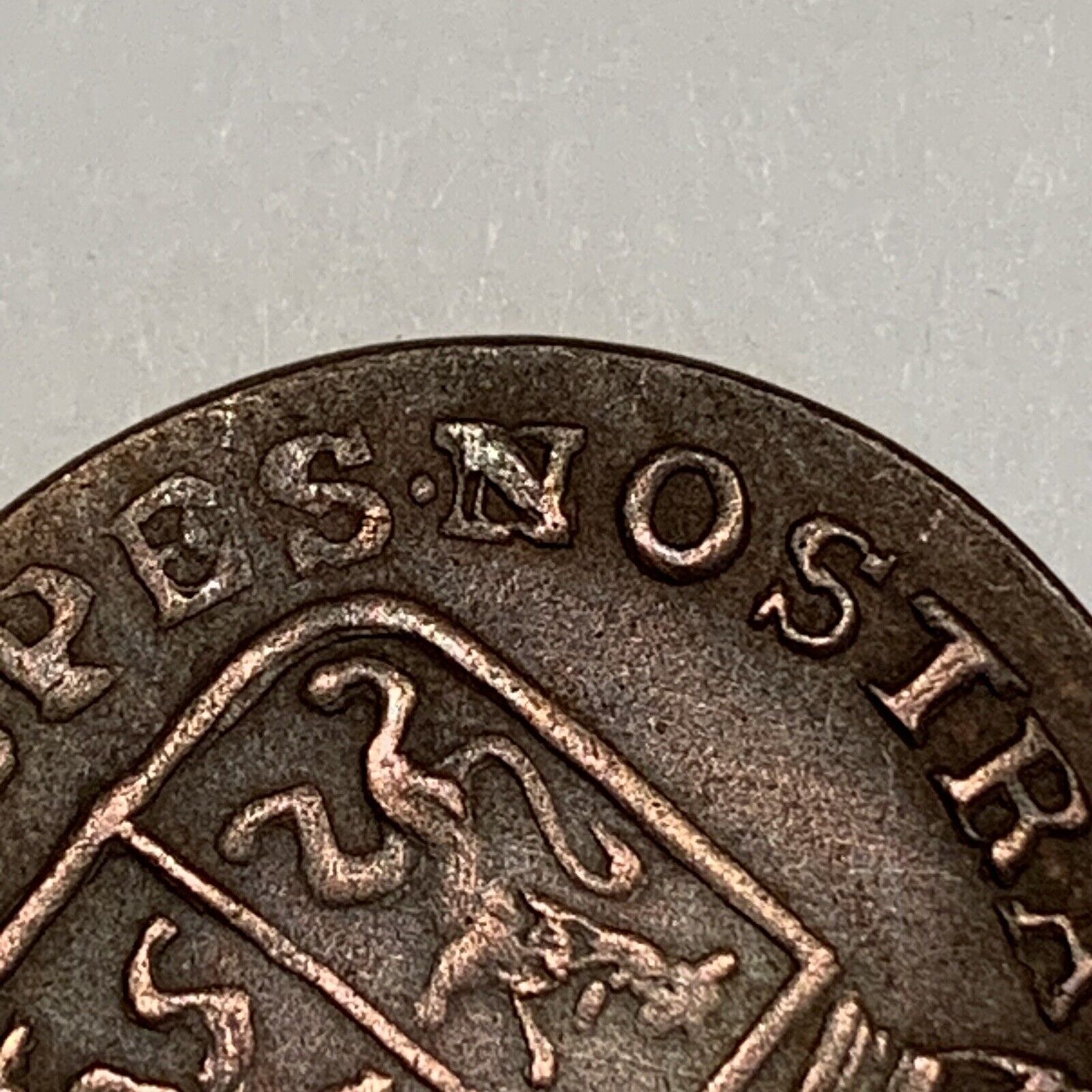 1700’s Coin - Netherlands East Indies Duit With Doubling Error
