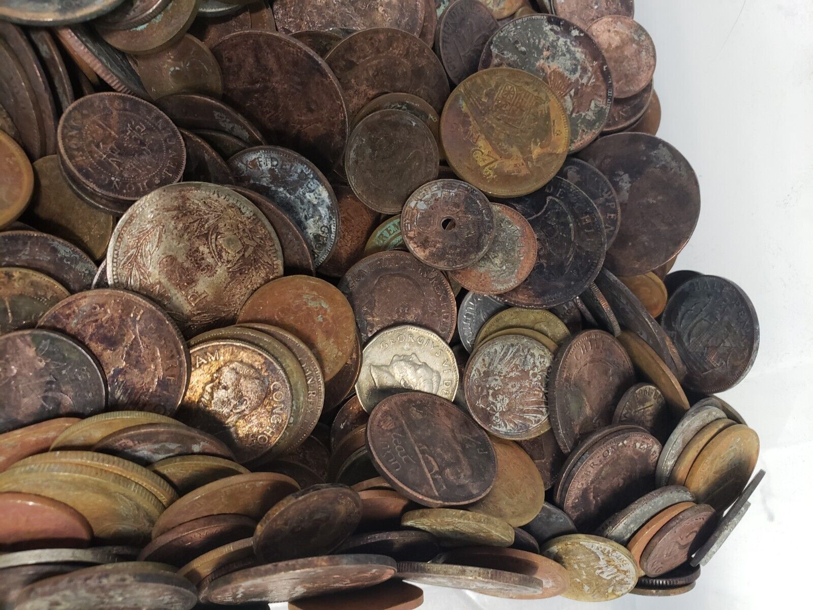 92 lbs old world coin bulk lot