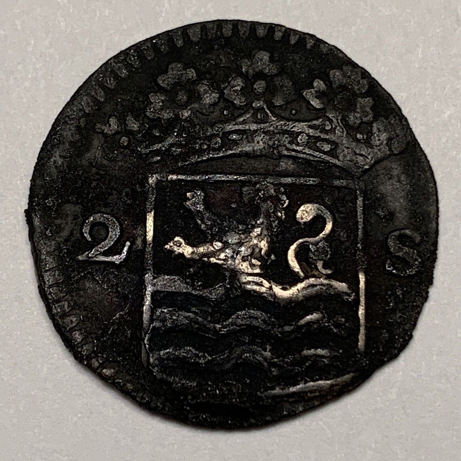 1700’s Silver Coin - Netherlands Zeeland 2 Stuivers