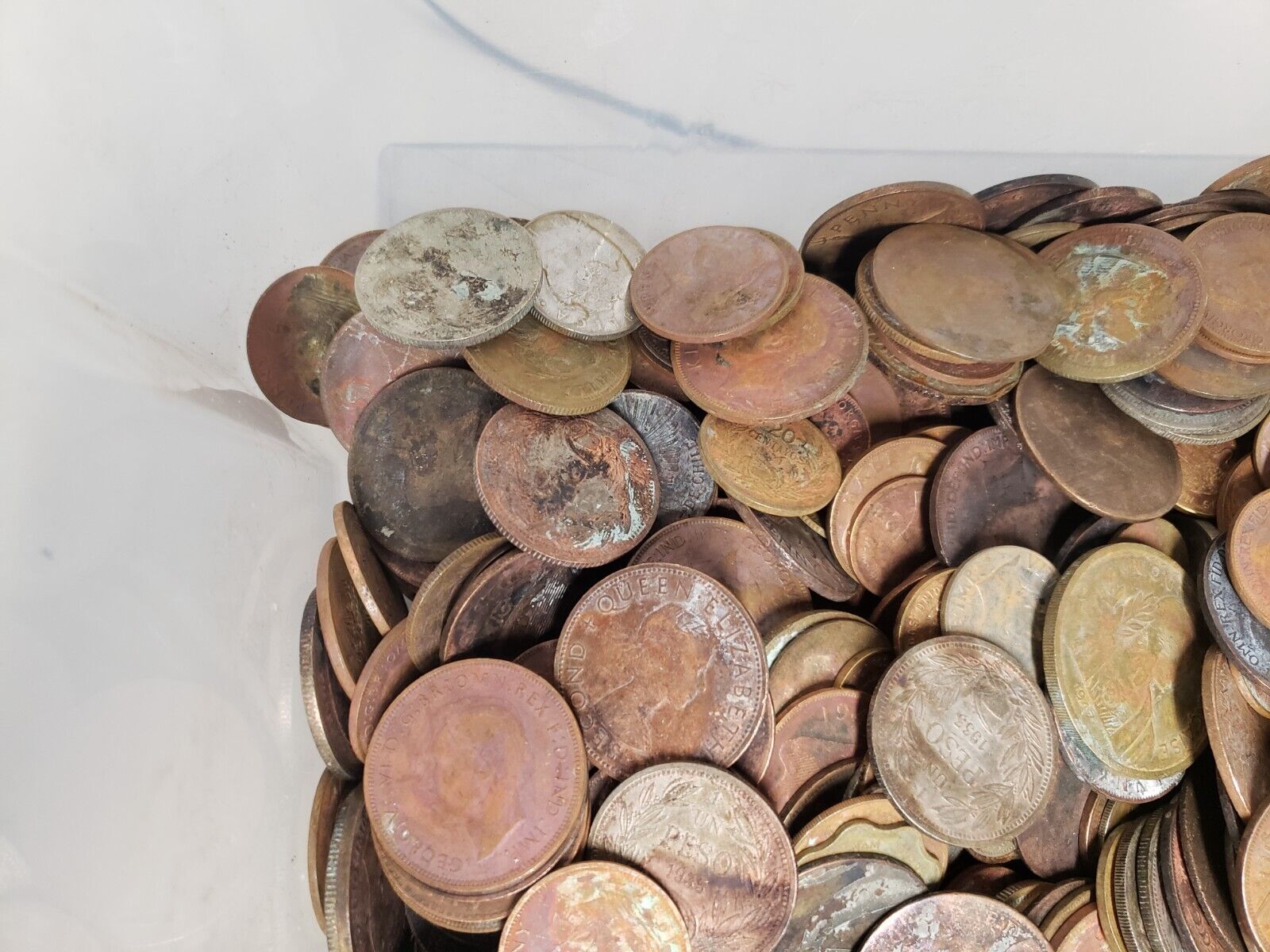 92 lbs old world coin bulk lot