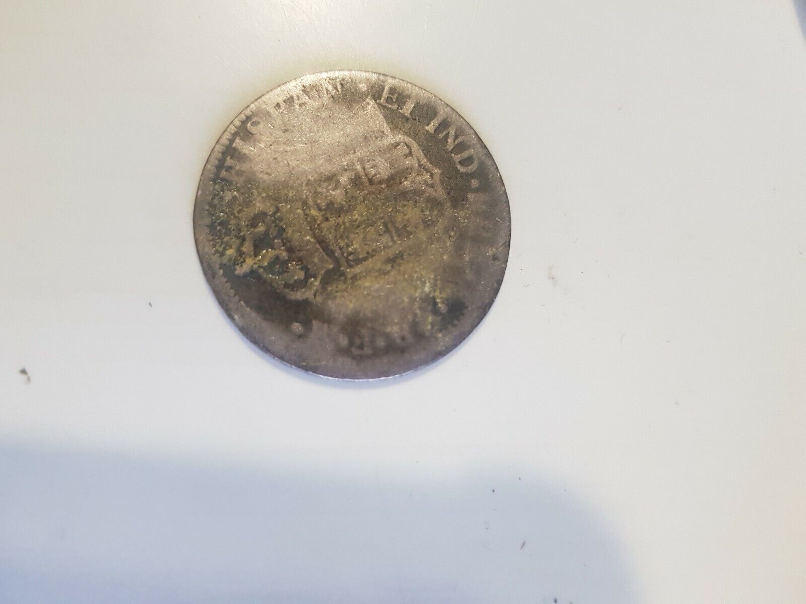 1790 off center Strike Spanish Bolivia Silver 2 Reales Error 1700's Pirate Coin