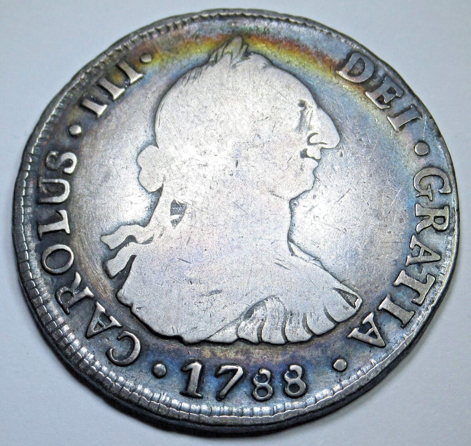 1788 Spanish Bolivia Silver 4 Reales Antique 1700's Colonial Half Dollar 4R Coin