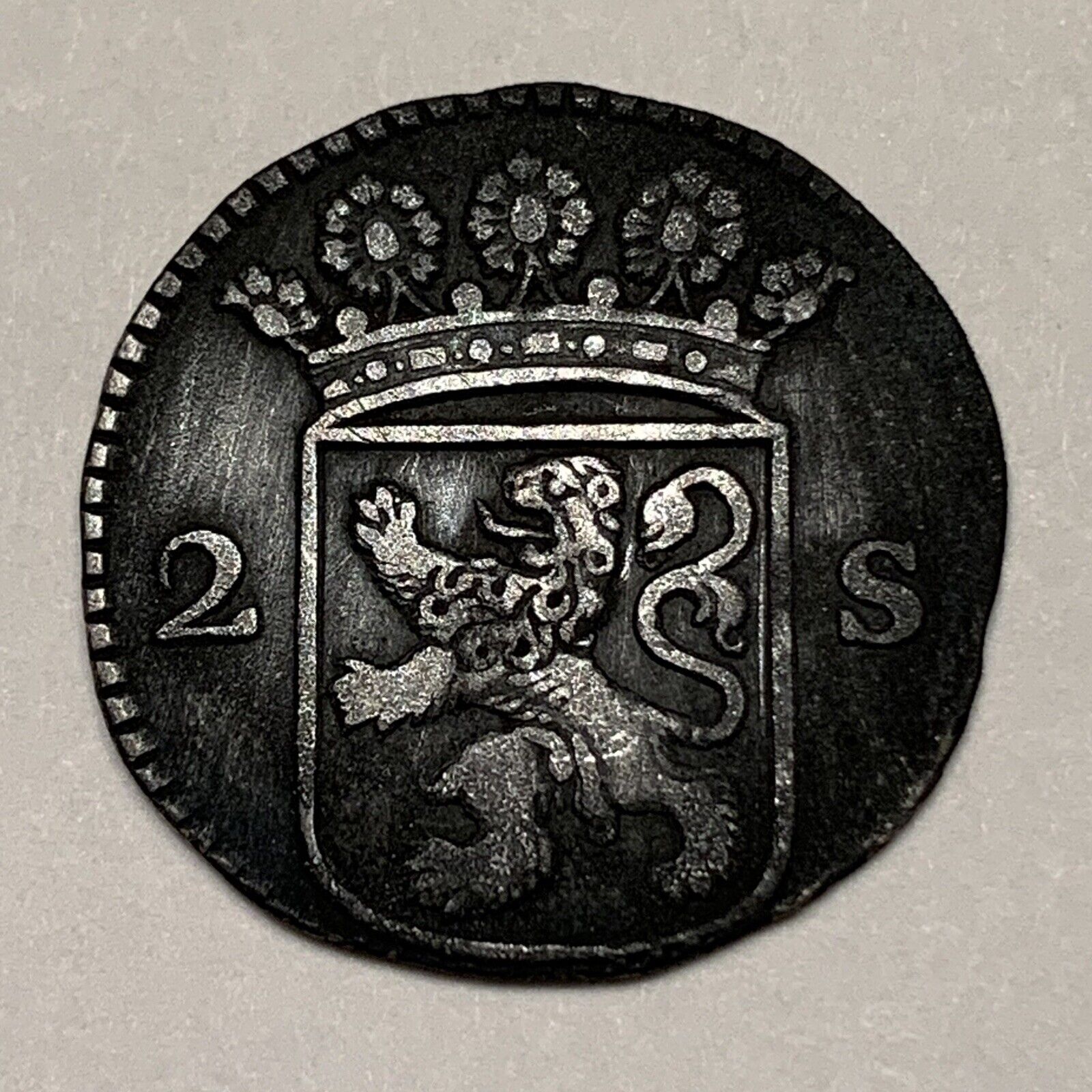 1700’s Silver Coin - Netherlands Holland 2 Stuivers
