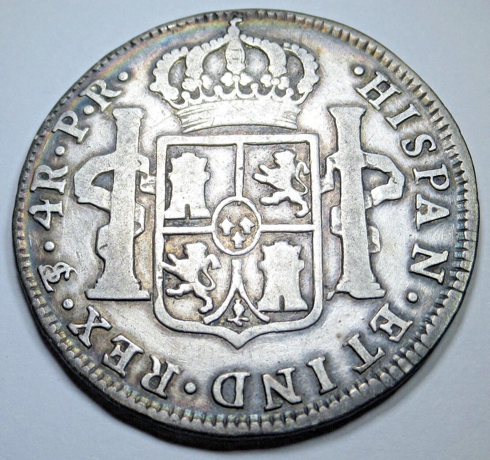 1788 Spanish Bolivia Silver 4 Reales Antique 1700's Colonial Half Dollar 4R Coin