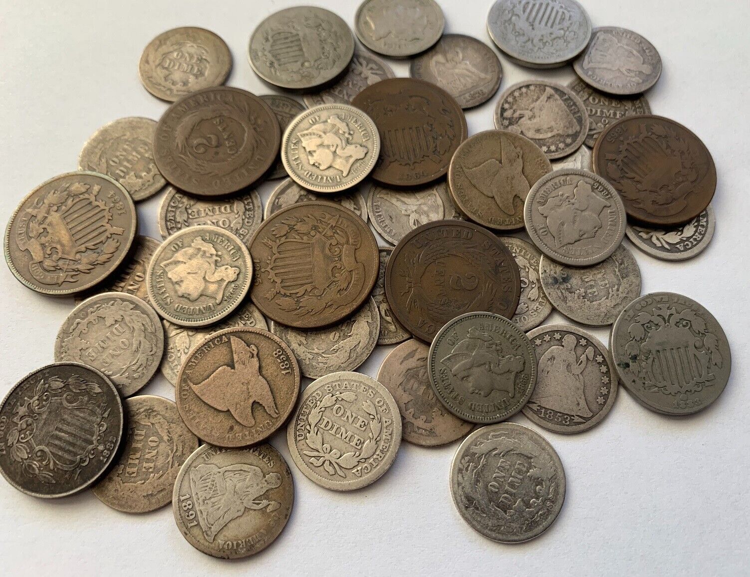 ☆ 60 Coins From Estate Collection ☆ Roman, World, Old Early US 1800s GOLD SILVER