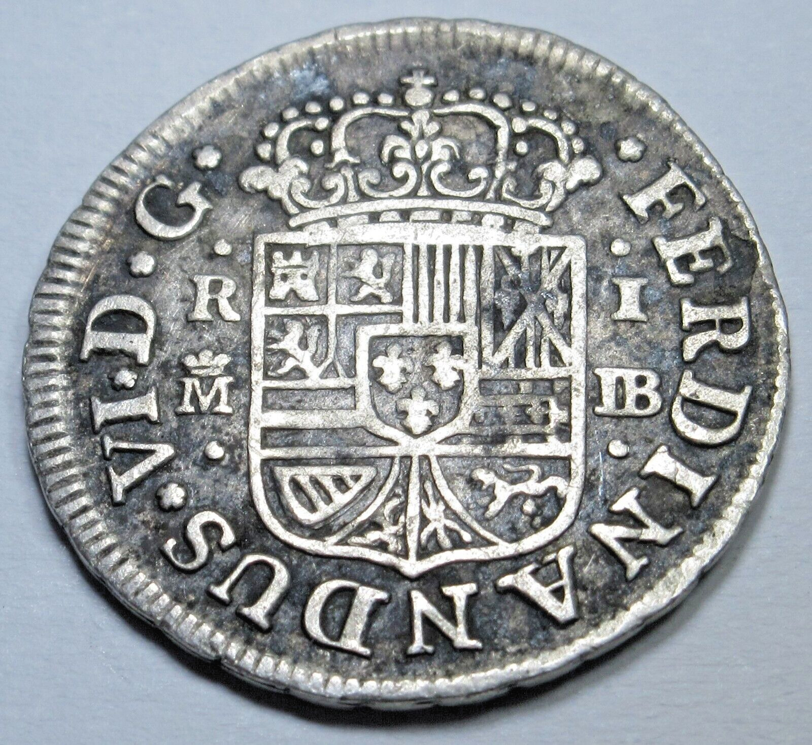 1756 Spanish Silver 1 Reales Genuine Antique 1700's Colonial Cross Pirate Coin