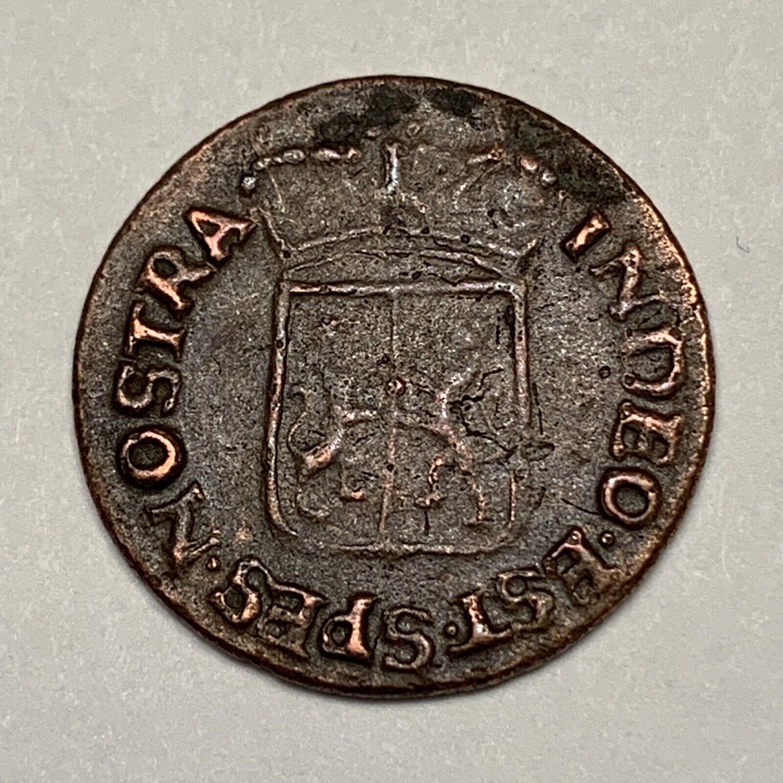 1700’s Coin - Netherlands East Indies Half Duit  FREE SHIPPING