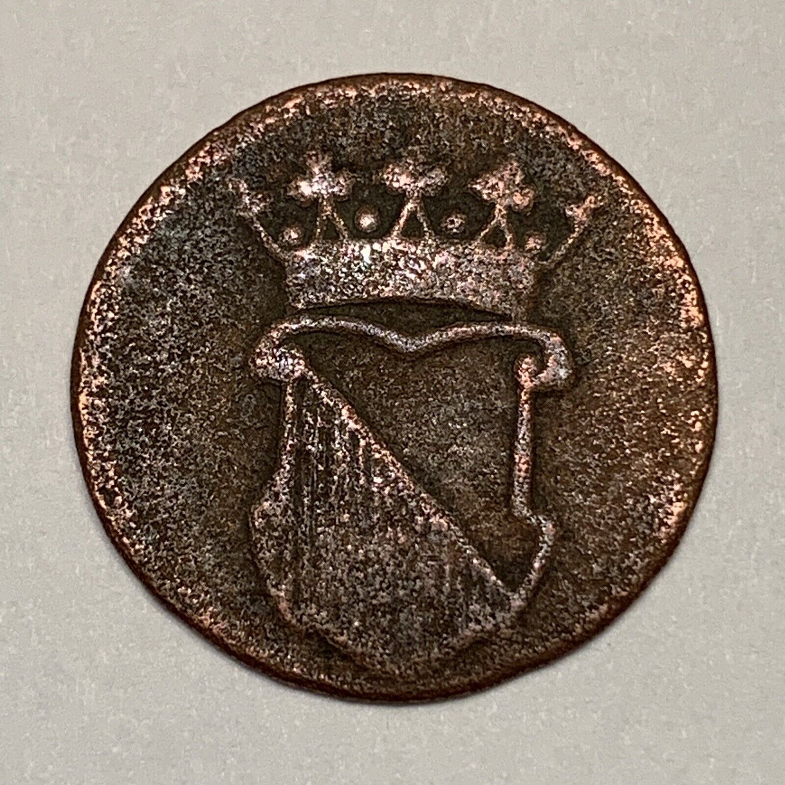 1700’s Coin With Error - Netherlands East Indies Half Duit  FREE SHIPPING