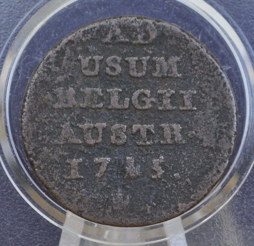 1745 Belgian Liard Coin - Belgium One Laird Coin Colonial Era Coin - 1700s Coins