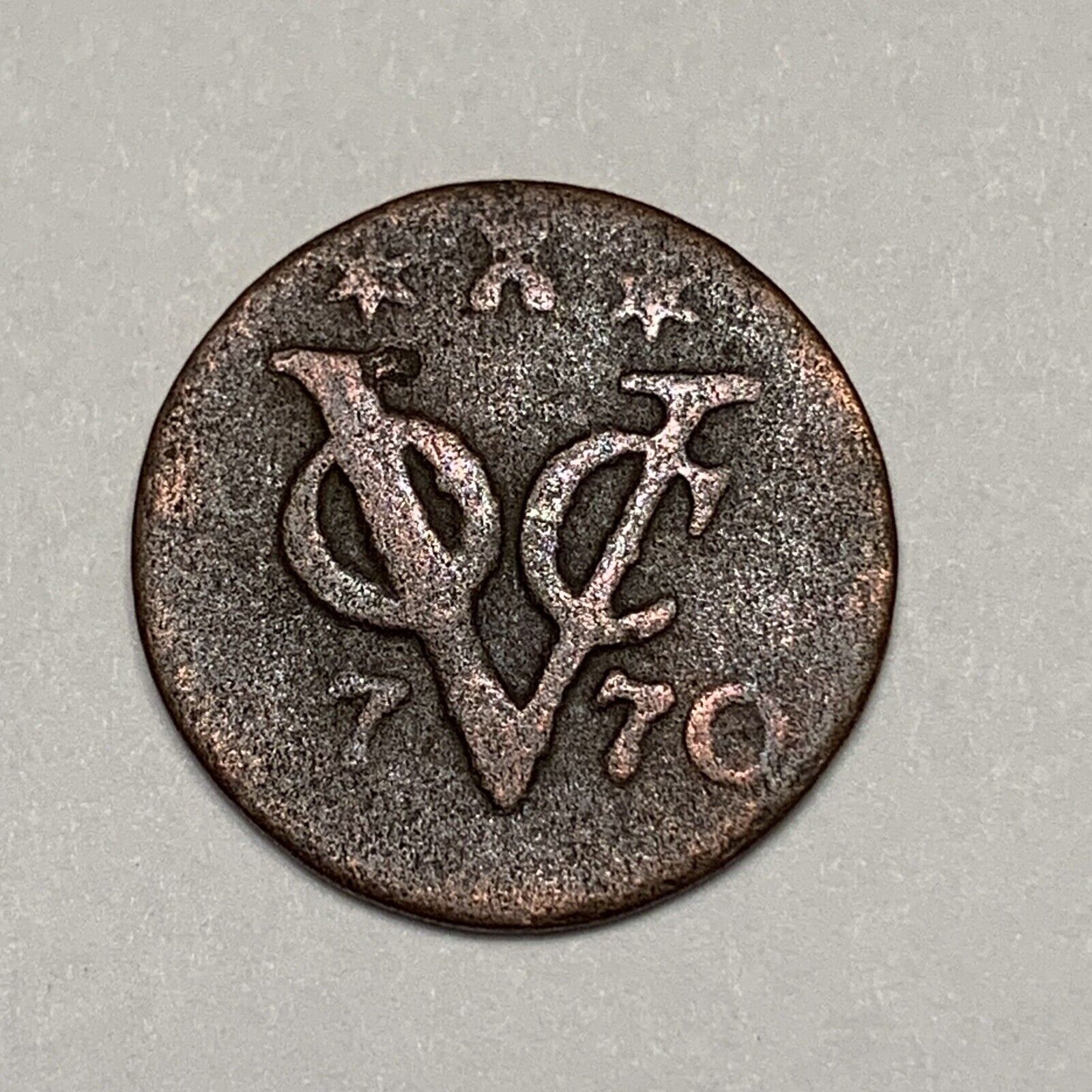 1700’s Coin - Netherlands East Indies Half Duit FREE SHIPPING