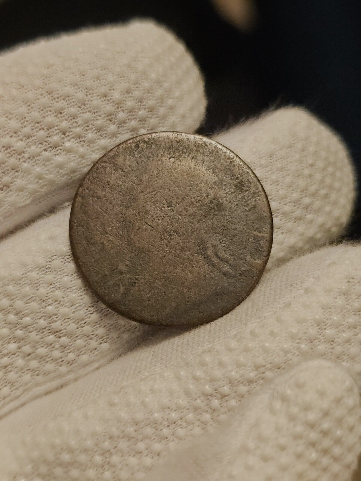 1700's Half Penny Light Weight Strange Looking Colonial Coin