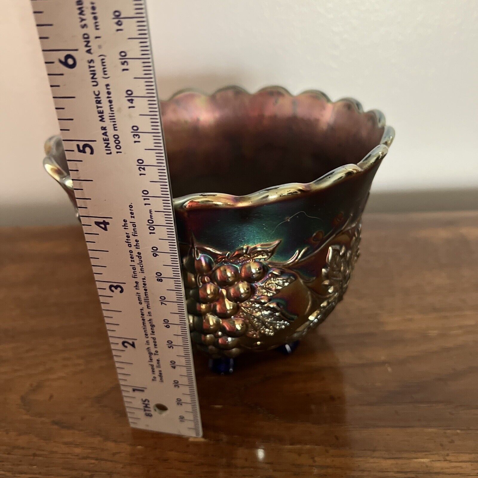 Early 1900s Dugan Diamond GRAPE DELIGHT Electric Amethyst Color SIX FTD NUT BOWL