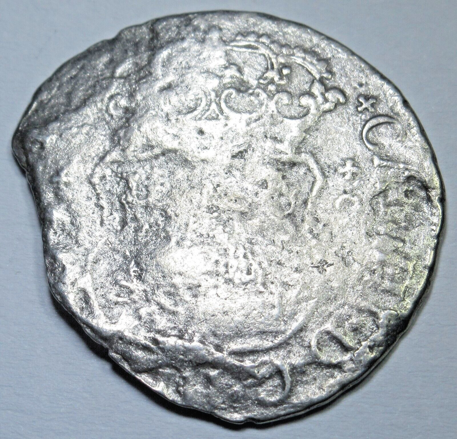 1700's El Cazador Shipwreck Spanish Silver 2 Reales Genuine Antique Pirate Coin