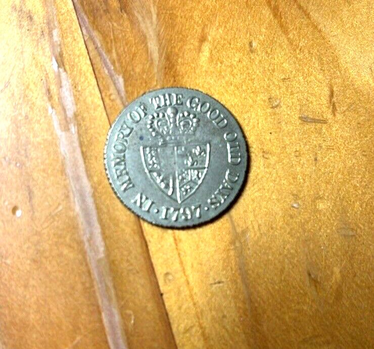 1797 Large George III Brass Gaming Token Add To Coin Collection W 1700’s token