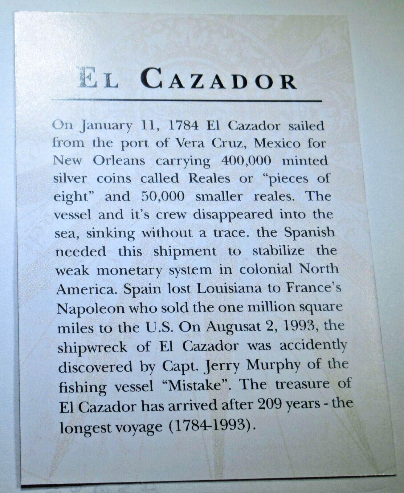 1700's El Cazador Shipwreck Spanish Silver 2 Reales Genuine Antique Pirate Coin