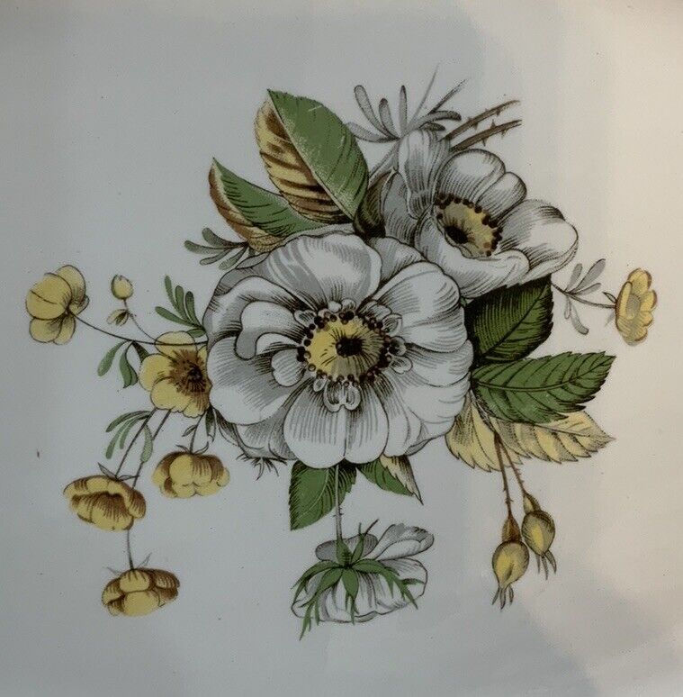 Vtg Canonsburg The Hallmark Magnolia Pattern 22 Kt. Oval Platter Serving Dish