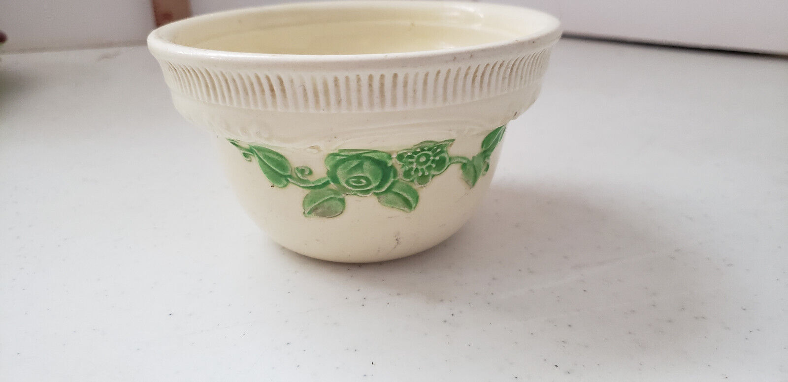 VTG Homer Laughlin Oven Serve Ware Custard Cup Flower Ramekin Bowl USA 2.75"