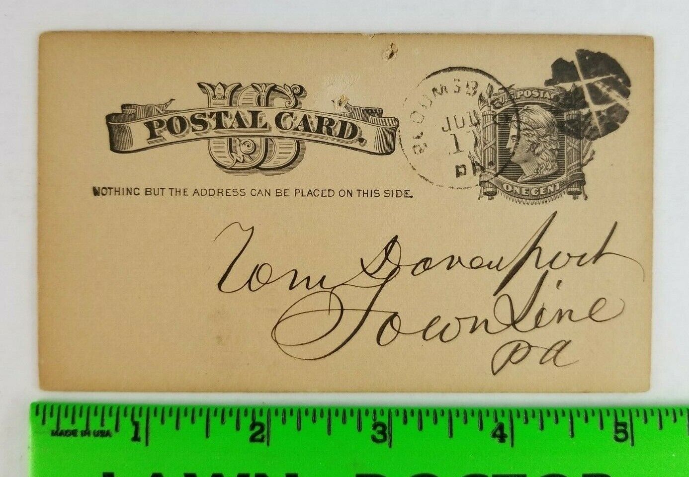 Vintage 1900s Hardware Cutlery Brooms Bloomsburg Pennsylvania Business Card