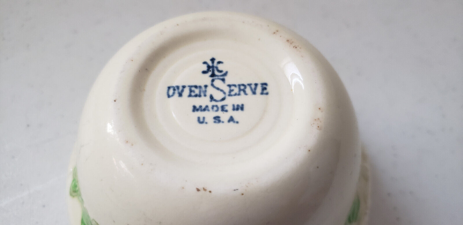 VTG Homer Laughlin Oven Serve Ware Custard Cup Flower Ramekin Bowl USA 2.75"