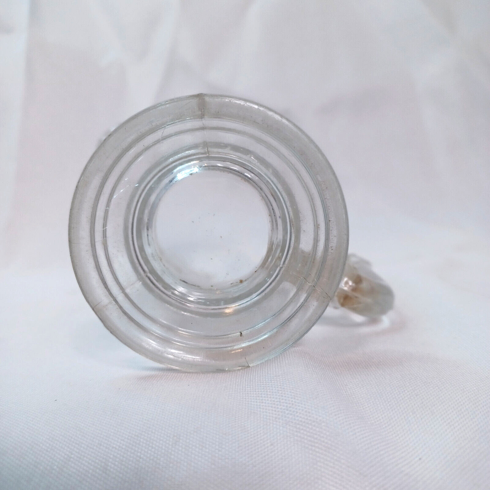 Antique Glass Creamer Diamond Rosette Pattern Late 1800's