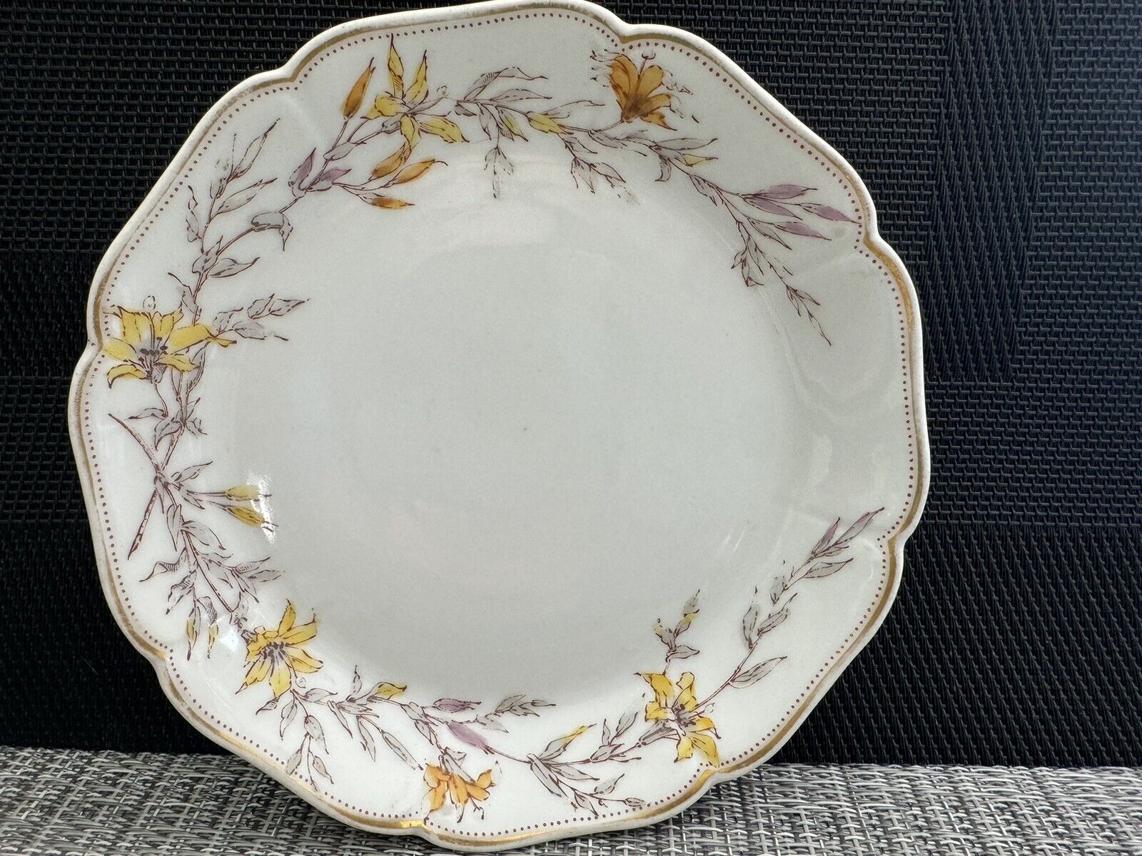 Haviland Limoges H&C Depose 5 1/2” Dish/Bowl Hand painted Early 1900s. Lily Gold