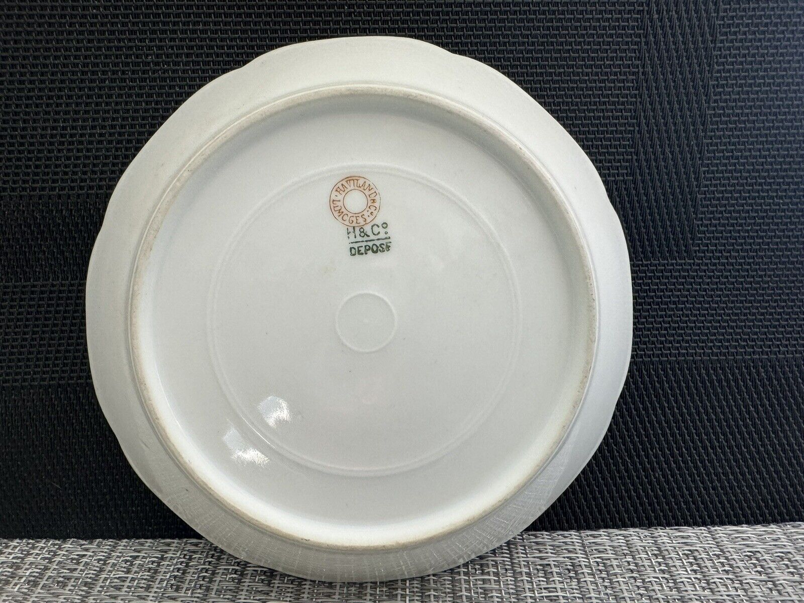 Haviland Limoges H&C Depose 5 1/2” Dish/Bowl Hand painted Early 1900s. Lily Gold