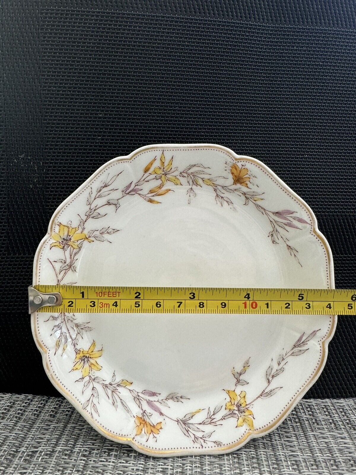 Haviland Limoges H&C Depose 5 1/2” Dish/Bowl Hand painted Early 1900s. Lily Gold