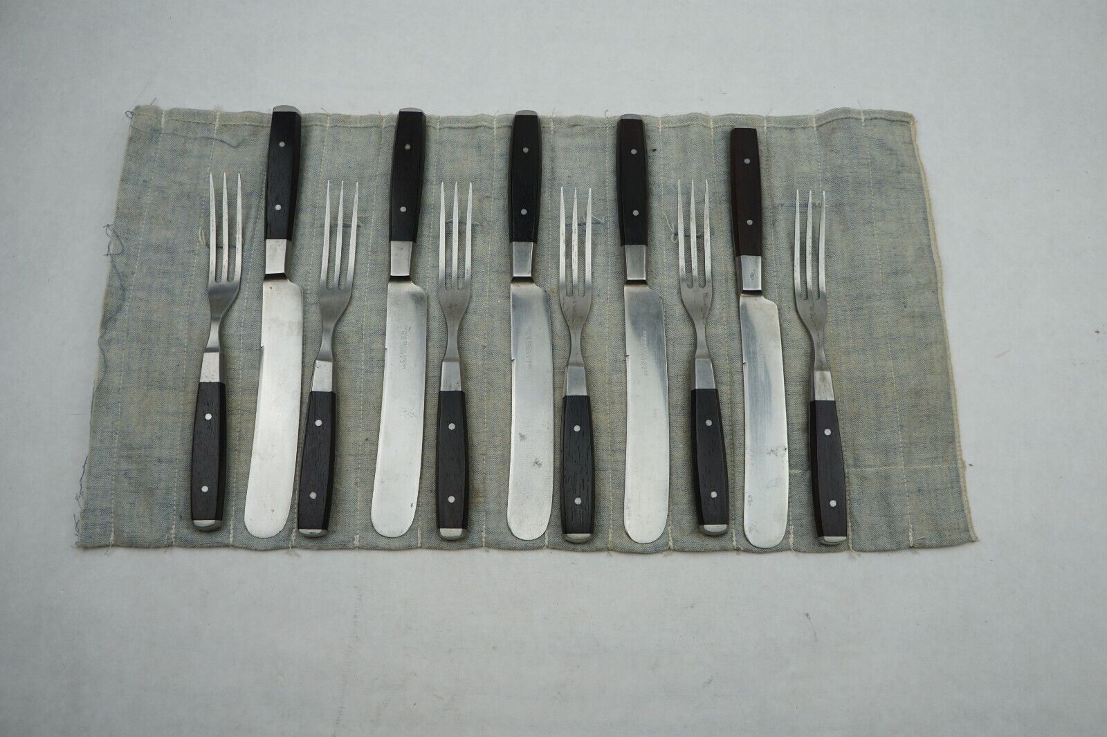 Early 1900s J Russell & Co Green River Works Cutlery Set 6 Forks and 5 Knives