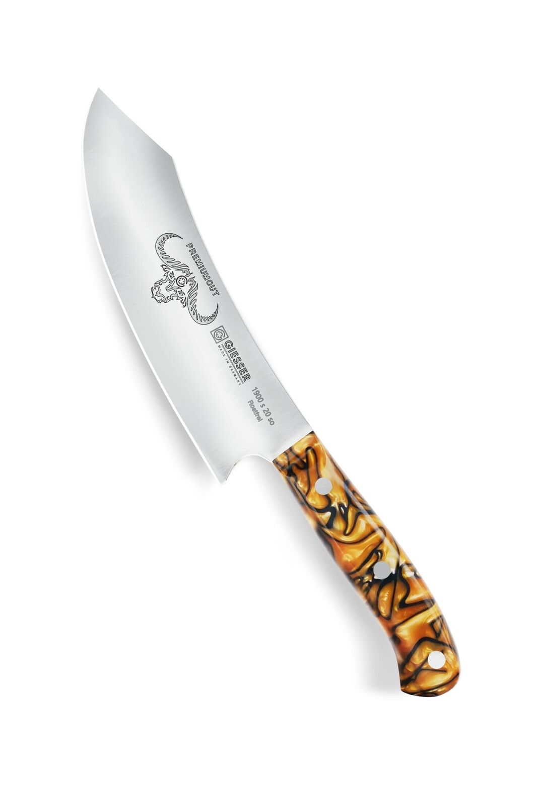 Giesser since 1776, Made in Germany, Cleaver Chefs Knife 8 inch - Santoku Roc...