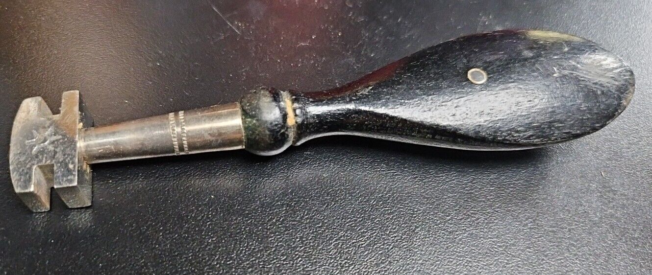 Antique Diamond Glass Cutter Tool Wooden Handle 1900`s Or Earlier