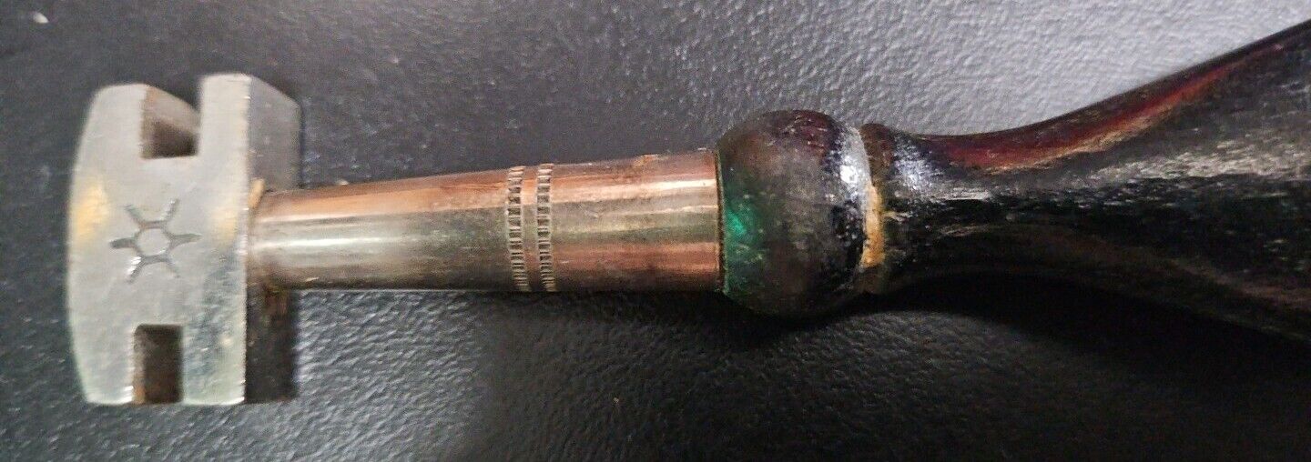 Antique Diamond Glass Cutter Tool Wooden Handle 1900`s Or Earlier