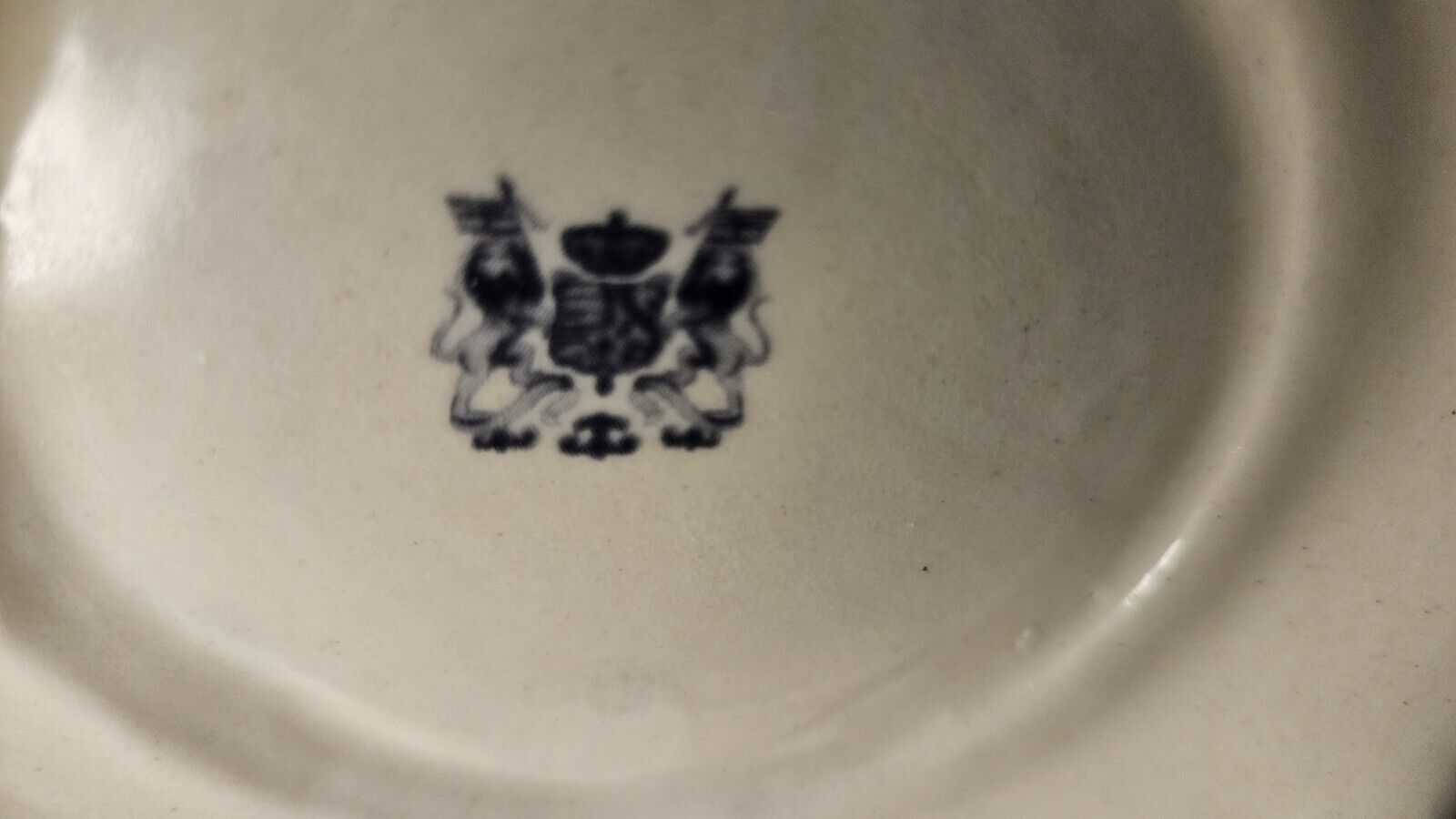 1900s Transferware Staffordshire Teapot W Airplane 