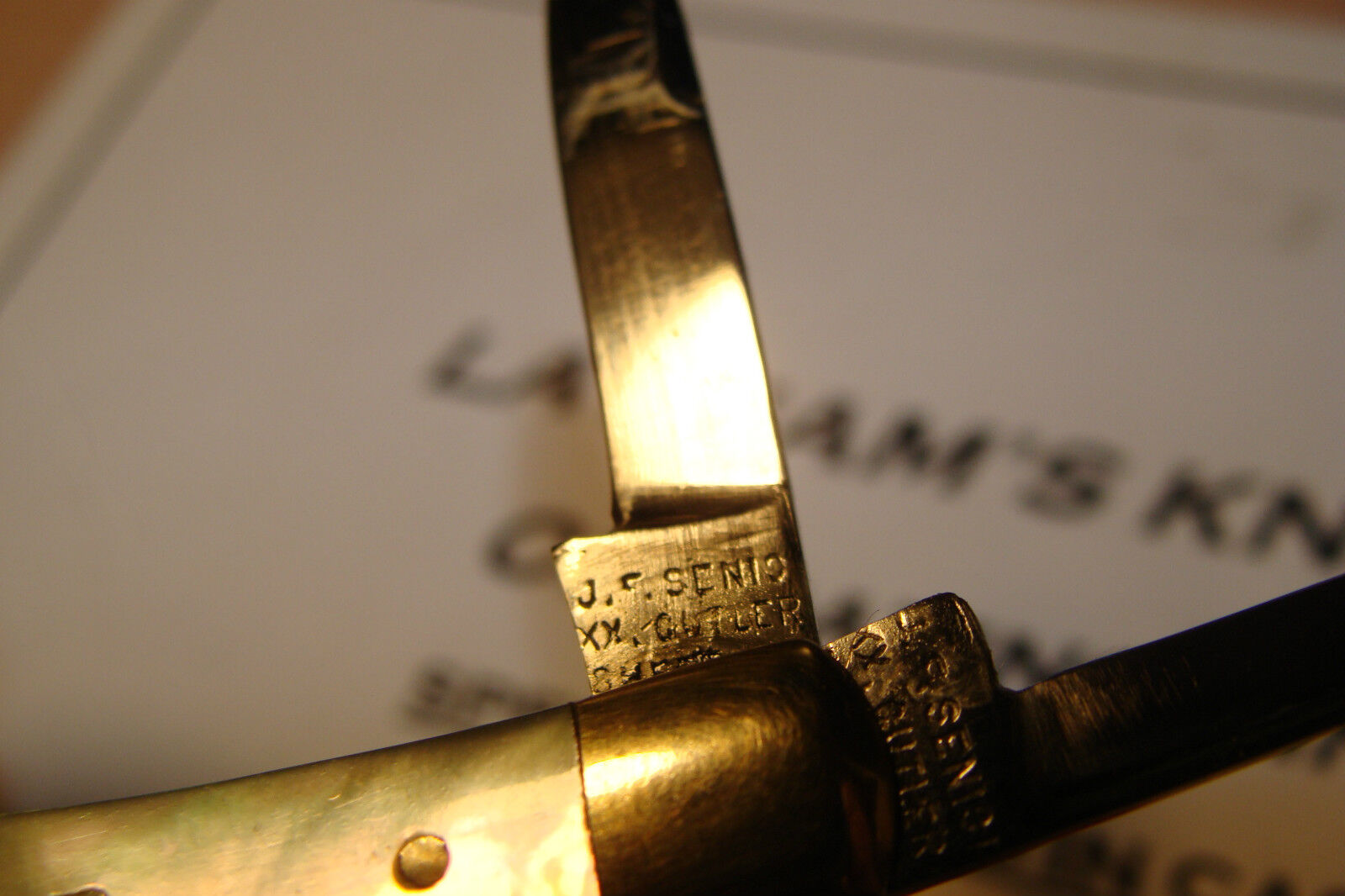ANTIQUE--J.F. SENIOR--XX CUTLERY SHEFFIELD ENGLAND--PEARL SENATOR