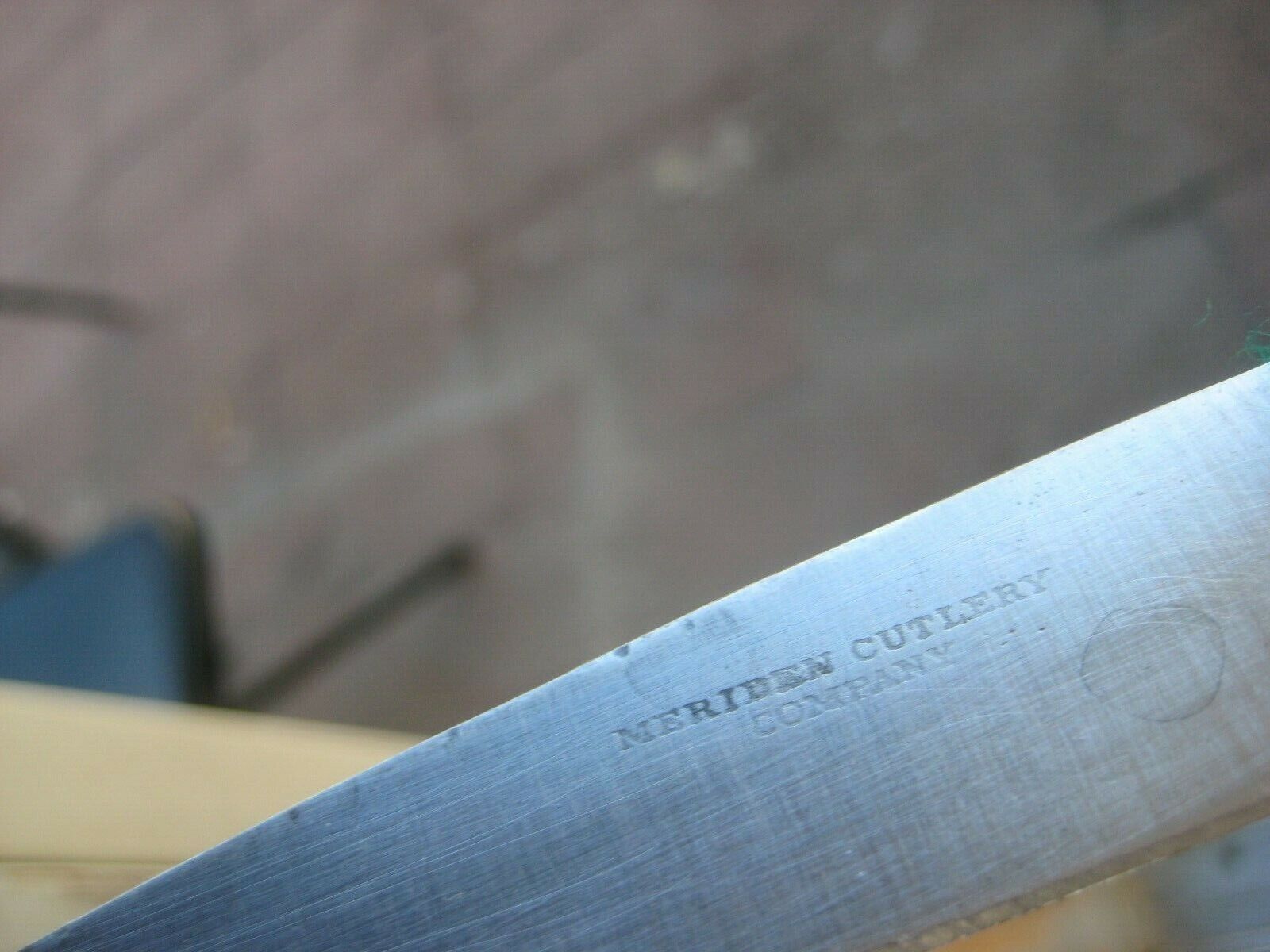 1900s Vintage 4" Blade ** MERIDEN CUTLERY *** Nogent Carbon Paring Knife USA