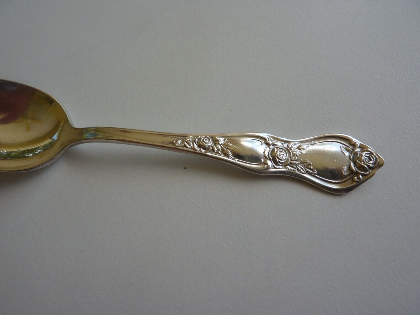 One Antique Silver Plate Spoon Rose 1900's by R.C. Co. Rogers Cutlery Company