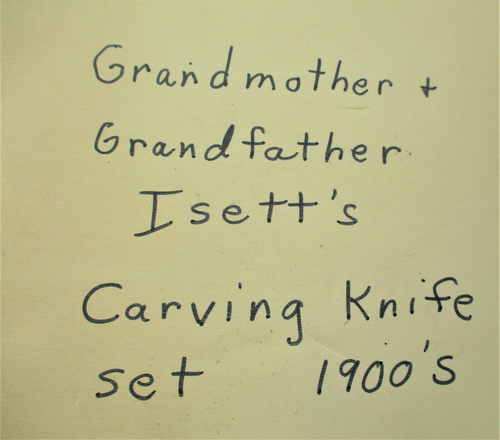 Vintage early 1900's Philadelphia Cutlery Co Carving Set Knife Fork Stag Handle