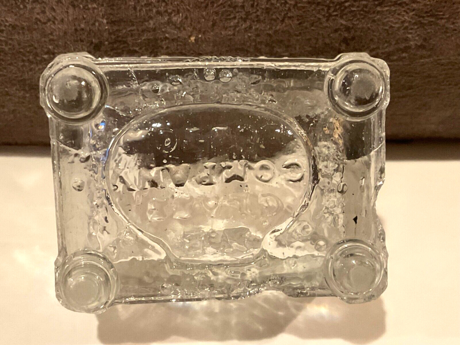 Antique Glass OPEN MASTER SALT Dish Dip Cellar.  New England Glass Co. 1800’s