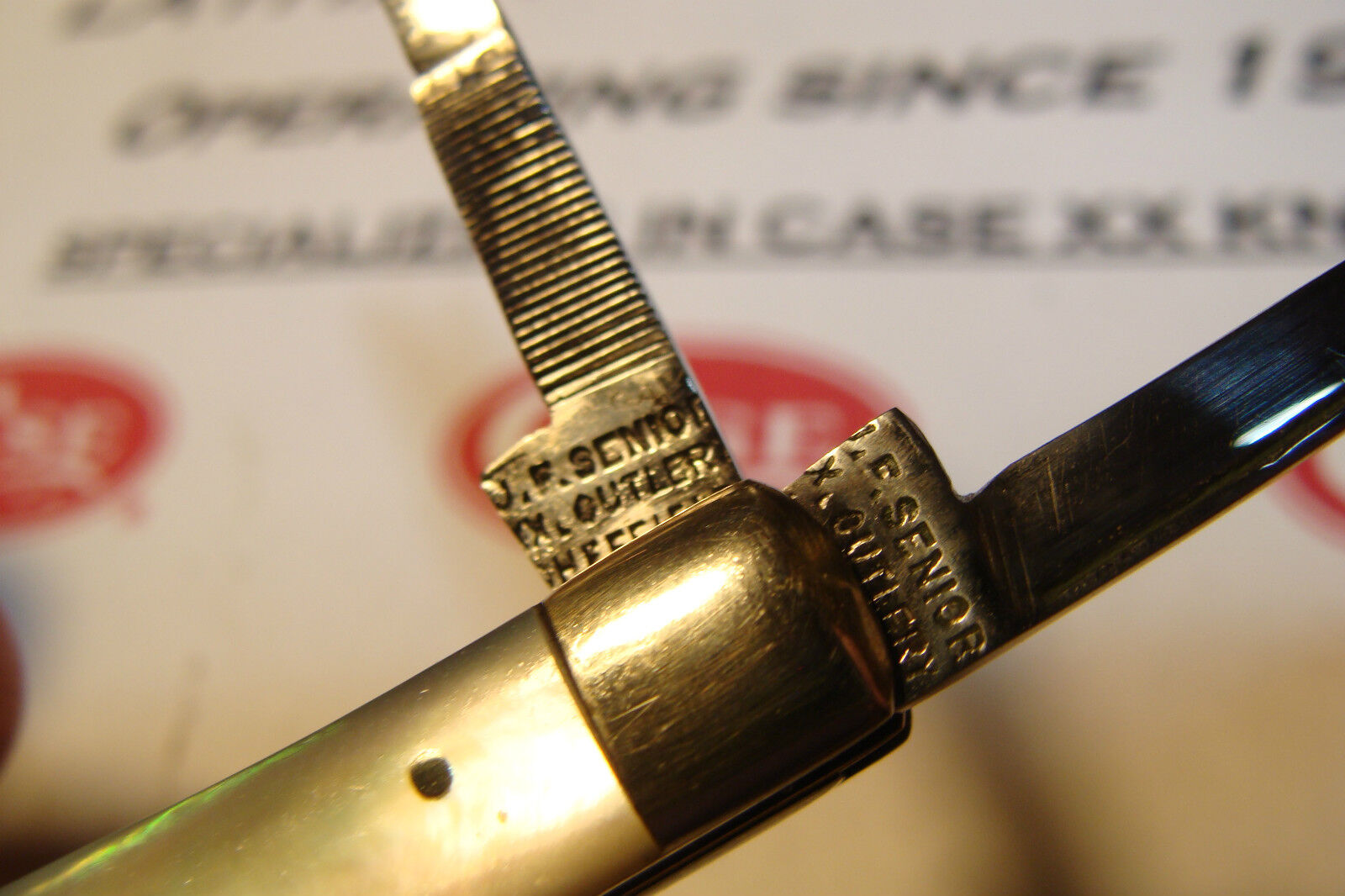 ANTIQUE--J.F. SENIOR--XX CUTLERY SHEFFIELD ENGLAND--PEARL SENATOR
