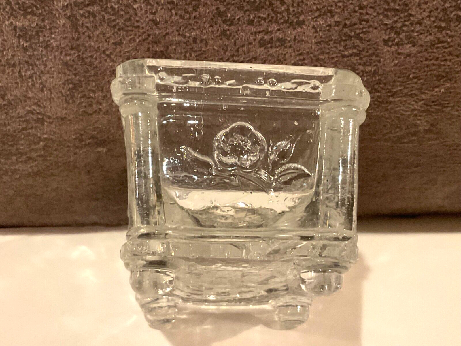 Antique Glass OPEN MASTER SALT Dish Dip Cellar.  New England Glass Co. 1800’s